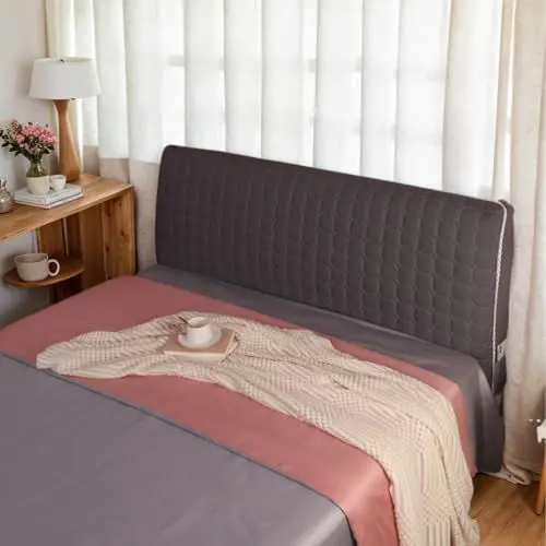 Produktbild: HORLSKI Kopfteilabdeckungen Aus Weichem Material Für Einzelbett Doppelbett King-Size Mit Staubdichter Schutzabdeckung Für Eine Stilvolle Schlafzimmerdekoration,E,180cm
