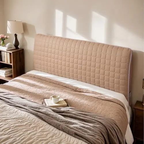 Produktbild: HORLSKI Kopfteilabdeckungen Aus Weichem Material Für Einzelbett Doppelbett King-Size Mit Staubdichter Schutzabdeckung Für Eine Stilvolle Schlafzimmerdekoration,F,100cm