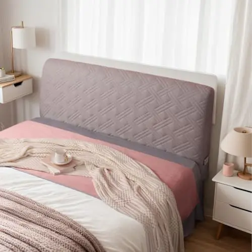 Produktbild: HORLSKI Kopfteilbezüge Für Schlafzimmerdekoration All-Inclusive-Elastikschutzbezug Aus Hochwertigem Material Größen Einzelbett Doppelbett King-Size-Bett Verfügbar,B,130cm