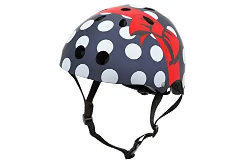 Produktbild: hornit Kinderhelm Fahrradhelm für Mädchen und Jungs Herren und Damen - Komplett einstellbar - LED Rücklicht - Für Fahrrad, BMX, Go-Kart, Scooter oder Skateboard - (Medium, Polka Dot)