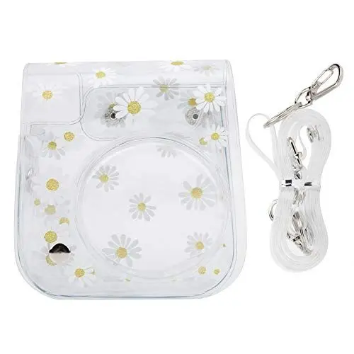 Produktbild: ASHATA Transparente Sofortbildkameratasche für 11/9/8 Kameratasche mit Abnehmbarem Schultergurt, Transparente Daisy-Kamera-Aufbewahrungstasche