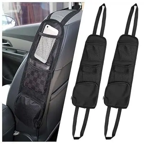 Produktbild: HORREX 2 Stück Auto Organizer Kinder mit 3 Große Speicherkapazität Auto Zubehör Innenraum Rücksitz Organizer Sitz Organizer für Meisten Autos wie SUV Volkswagen Busse Wohnwagen Wohnmobile