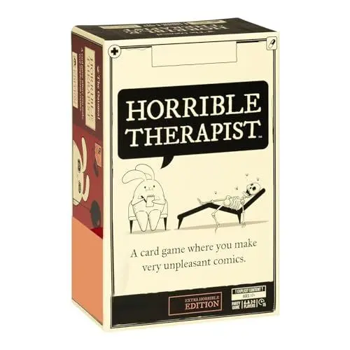 Produktbild: Horrible Therapist Game: Extra Horrible Edition by 3-8 Players - Ages 17+ - 15 Minutes to Play - Explicit Comic Building Game, Bad Therapist Card Game, Party Game, Family Game Night
