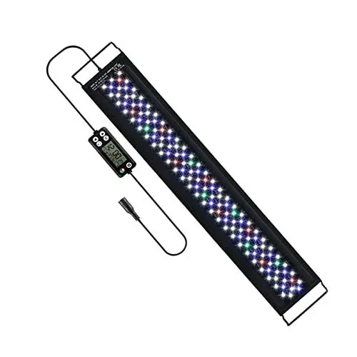 Produktbild: LED Aquarium Beleuchtung, 26W 75cm Universal LED Aquarienbeleuchtung mit Verstellbarer Halterung für 76-91cm Süßwasser-Aquarien, Einstellbare Zeitschaltung Einstellbare Helligkeit