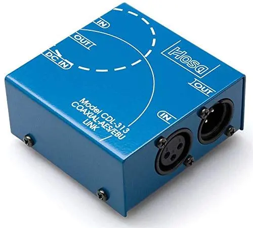 Produktbild: Hosa CDL-313, Digital Audio Interface, S/PDIF Coax to AES/EBU (requires 3rd party power supply)