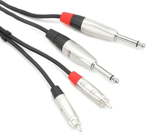 Produktbild: Hosa HPR-005X2, Pro Stereo Interconnect, Dual REAN 1/4 in TS to RCA, 5 ft