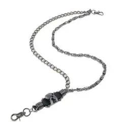Produktbild: Hose Kette, Punk Hosenkette schwarz Gothic Kette Doppelschicht Jeans Brieftasche Kette Mode Hip Hop Gürtel Kette für Männer Frauen