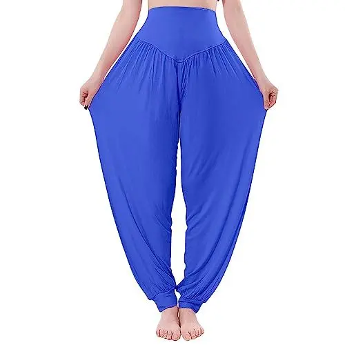 Produktbild: Hose Silvester Damen FlechtgüRtel Schwarz Hosen Damen-Hosen, hoch taillierte Yoga-Hosen, -Hosen, Boho-Strand, Übergröße, Palazzo-Hosen, Yoga-Hosen, Palazzo Hose Damen 7/8 Business Hose (Blue, XL)