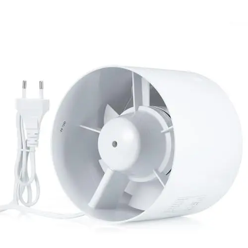Produktbild: Hose Vary 150mm Ventilator Abluftventilator 320m³/h Kanalabluftventilator mit EU-Netzkabel für Lüftungskanäle, Küchenabluft, Growzelt