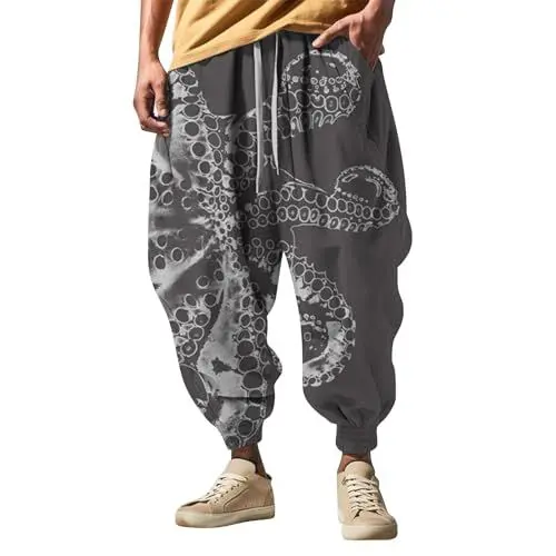 Produktbild: Hosen Baggy Jogginghose Herren turnkleidung Jungen Parachute Hose Herren pumphosen für Herren Jogger Herren Baggy Laufhose Herren Jogginghosen für Herren Jogginghose weiß Herren