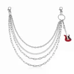 Produktbild: Hosenkette, Metall Hosenkette Herren Damen Multi-Layer Punk Hose Kette Mode Hip Hop Jeanskette Brieftasche Kette für Jeans Dekoration