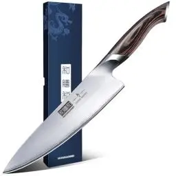 Produktbild: HOSHANHO Japanisches Kochmesser Profi Messer Scharfe Küchenmesser Chefmesser aus Hochwertigem Edelstahl Allzweckmesser Ergonomischer Griff Geschenkbox