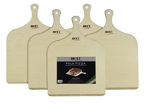 Produktbild: HOT! Kitchenware Pizzaschaufel, Made in Italy, Pizzaschieber aus Birkenholz 29x41,5cm (5er Set)