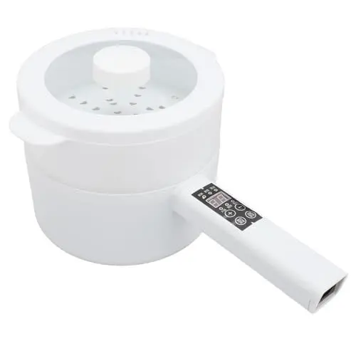 Produktbild: Hot Pot Elektrisch, 600 W, 1,8 L Multifunktions-Nudelkocher Nicht Klebrig Langen Griff Tragbarer Topf Zum Kochen, Effizientes Kochen Elektrischer Minikocher für Wohnheimbüro