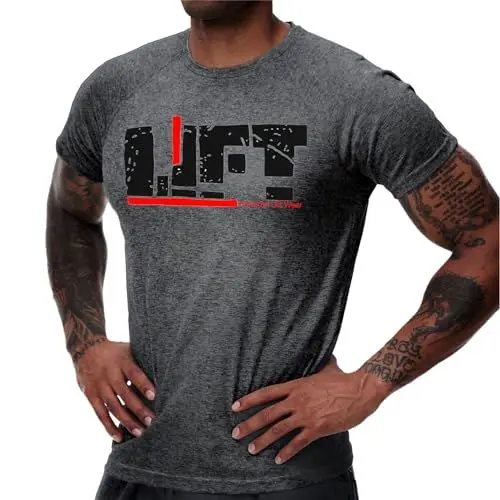 Produktbild: HOTCAT Athlet Slim-Fit Fitness Tshirt für Herren - Langes Schnelltrocknendes Gym T-Shirt - Bodybuilding, Krafttaining Workout Gym Shirt