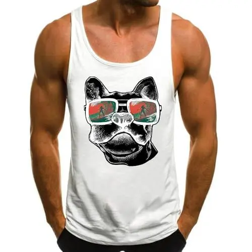 Produktbild: HOTCAT Tank Top Herren Ärmelloses Muskelshirt Fitness Gym Fashion Streetstyle Unterhemd Baumwolle Shirt