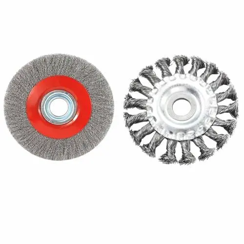 Produktbild: HOTCKB 125 mm Drahtbürste Winkelschleifer Metall Kegelbürste mit robusten gezopften Drahtborsten Drahtstärke 0,3 mm Stahldraht-Fugenbürste Zum Entrosten
