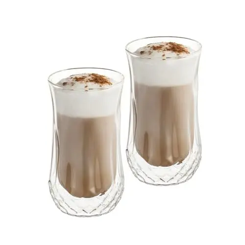 Produktbild: Hot&Cold Latte Macchiato Gläser Set 2x280ml, Doppelwandige Kaffeegläser aus Borosilikatglas, Qualitätsglas, Cappuccino Eiskaffee Tassen, Thermogläser, Teegläser, doppelwandig, isolierende Wirkung