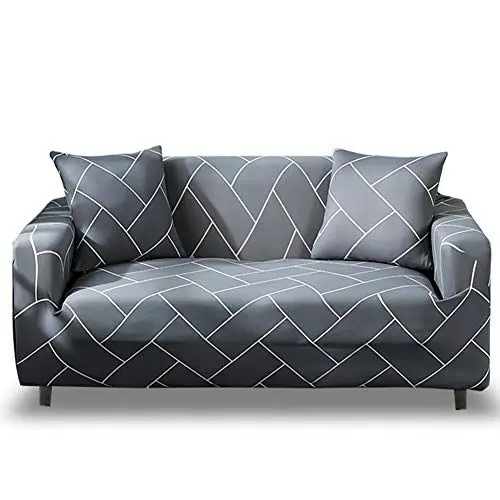 Produktbild: HOTNIU Sofa Überzug Elastischer Sofabezug 3 Sitzer – Stretch Couch Überzug Mit Muster, Universal Sofa Cover Inkl. 1 Kissenbezug, Pattern_qhxt