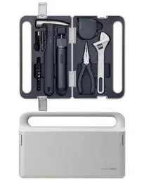 Produktbild: HOTO Werkzeugkoffer Gefüllt, 18 tlg, Werkzeugset mit Akkuschrauber Bits Set, Klein Werkzeugkasten Mini Werkzeugkiste Universal Werkzeug-Set Tool Box, für den Haushalt Garage Heimwerker Reparaturen