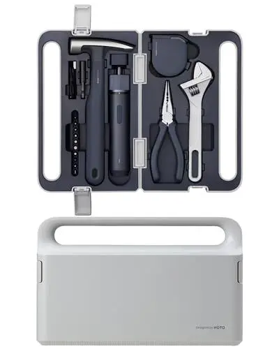 Produktbild: HOTO Werkzeugkoffer Gefüllt, 18 tlg, Werkzeugset mit Akkuschrauber Bits Set, Klein Werkzeugkasten Mini Werkzeugkiste Universal Werkzeug-Set Tool Box, für den Haushalt Garage Heimwerker Reparaturen