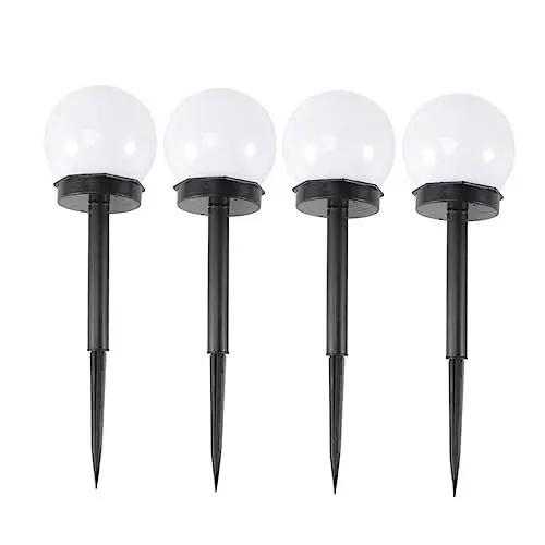 Produktbild: HOUDERCO 4 Stück Rasenlampe Gartenlicht Straßenlicht Erdungsstecker Licht Landschaftslicht
