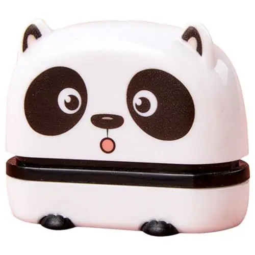 Produktbild: HOUDERCO Kreativer Kinderstempel Praktischer Namensstempel für Kleidung Multifunktionales Zubehör für Schule und Kindergarten Weißer Panda Kinderfreundlich und Tragbar
