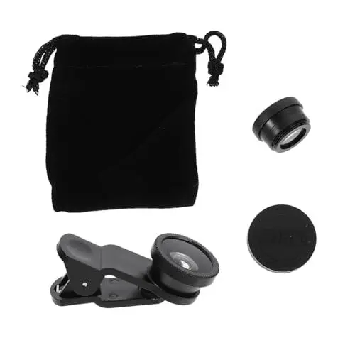 Produktbild: HOUDERCO Weitwinkel-fischaugenobjektiv-Set Für Smartphone-Kamera 2er-Pack Schwarzes Blumenobjektiv Für Handys
