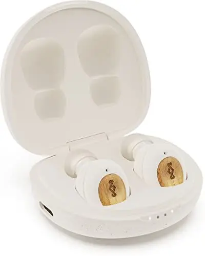 Produktbild: House Of Marley Rebel In-Ear Bluetooth Kopfhörer- Nachhaltig hergestellt, Kabelloses Audio, Wiederaufladbar und mit Touch-Control-Funktion, 30 Stunden Spielzeit mit elegantem und tragbarem Ladecase