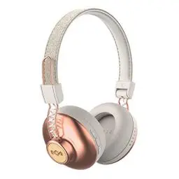 Produktbild: House of Marley Bluetooth Over-Ear Kopfhörer ohne Kabel 'Positive Vibration' mit integriertem Mikrofon - Kabellose Headphones / Dj Kopfhörer aus nachhaltigen Materialien - mit extra Kabel (Rosegold)