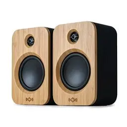 Produktbild: Marley Get Together Duo Bluetooth Lautsprecher Boxen Bambus - Nachhaltig hergestellte Regallautsprecher, PC Lautsprecher, Aktivlautsprecher Netz/25 Std Akku, High-Definition Verstärker