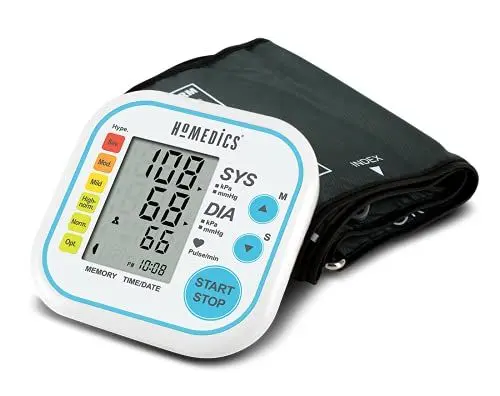 Produktbild: House of Marley HoMedics Oberarm-Blutdruckmessgerät mobil, Digitales Blutdruckmessgerät & Pulsmesser mit Arrhythmie-Anzeige, Speicherfunktion & WHO-Ampel-Farbskala