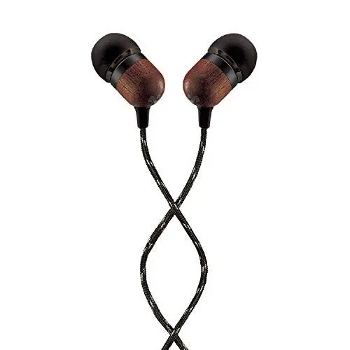 Produktbild: House of Marley Kopfhörer mit Kabel 'Smile Jamaica'- In-Ear Kopfhörer mit Mikrofon, 1-Knopf Steuerung & Geräuschisolierung, inkl. 2 Gel-Aufsätzen und verwicklungsfreies Kabel (Signatur Black/Schwarz)