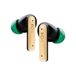 Produktbild: Marley Little Bird True Wireless Bluetooth Kopfhörer – IPX4 Kopfhörer kabellos mit Mikrofon, 24 Stunden Wiedergabezeit, In-Ear Ohrhörer klein, USB-C-Schnellladecase, Schwarz
