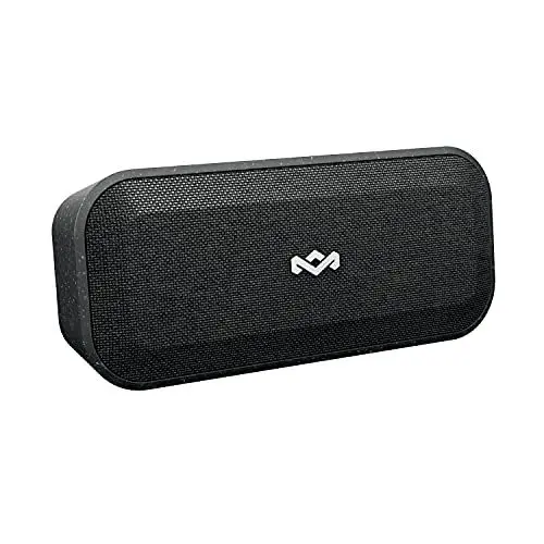 Produktbild: House of Marley No Bounds XL Bluetooth Lautsprecher - wasserdicht, staubdicht & sturzsicher IP67, schwimmfähig, 16 Stunden Akku, Karabiner, Schnellladung, sehr robust, Dual-Pairing, Mikrofon - Black
