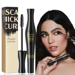 Produktbild: HOUSN 4D Silk Fiber Wimpern Wimperntusche,Mascara Waterproof, Langanhaltende Mascara Black, für Natürliche Verlängerung und Verdickungseffekt, volumengebend,matt, vegan 8g/0.28oz