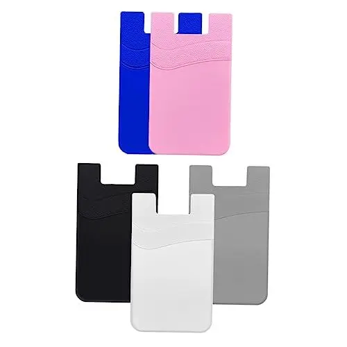 Produktbild: Housoutil 10 STK Silikon-Handy-Karten Halter Leder Geldbörse Smartphones Geldbörsen Kartenetui kleine Kartentaschen Telefonhalter Multifunktion Kartenabdeckung Kartenhalter Kieselgel