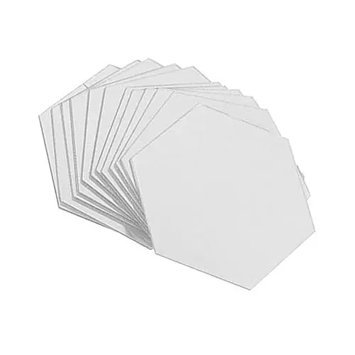 Produktbild: Housoutil Wandtattoo Spiegel Sechseck Wandaufkleber Moderne Kunst Spiegel Wandbild Acryl Wandaufkleber Einfach Anzubringen Silber