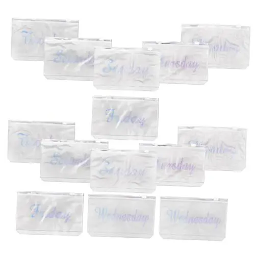 Produktbild: Housoutil 14 Stück Binder-Geldumschläge Binder-Beutel mit losen Blättern Dateiorganisator Ordnertrenner aufbewahrungssack storage pockets schnellhefter Bindetaschen Ordner mit 6 Löchern PVC