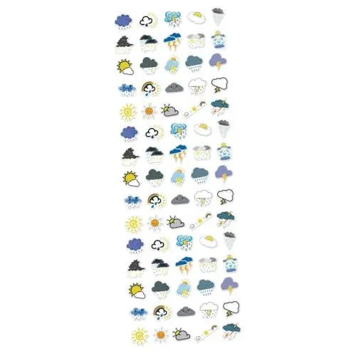 Produktbild: Housoutil 150 Stk Wetter-graffiti-aufkleber Wasserflaschen Wettersymbole Cartoon-koffer Aufkleber Für Autos Gepäck Kind Niedlich Wasserdichte Pvc-aufkleber Auto Aufkleber