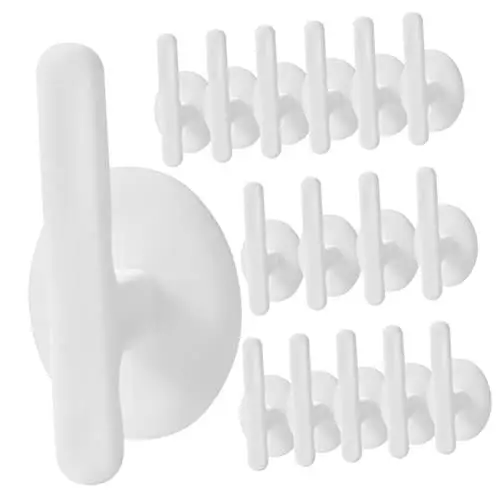 Produktbild: Housoutil 16st Netzkabel-Organizer Küchenorganisator Wandsteckdose Aufkleber Gerät Schnurwickler Halter Für Steckdosenleiste Kabelhalter Schnuraufroller Klemme Weiß Abs Veranstalter