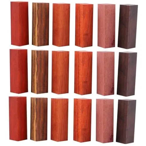Produktbild: Housoutil 18 Stk Stift Holz Massivholzblock stabilisierter Stiftrohling aus Holz bastelholz holzarbeiten Füllfederhalter Füller DIY Holzstift leer Holzblock wird leer Bauholz
