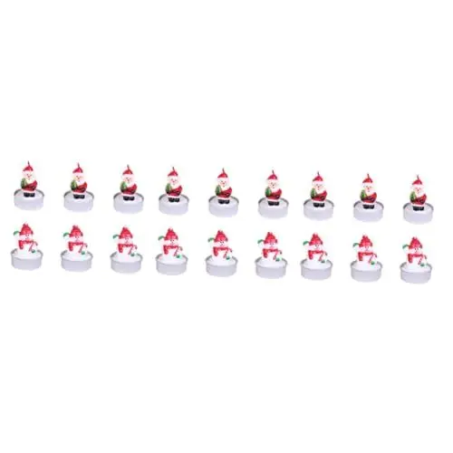 Produktbild: Housoutil 18 Stk Weihnachtsdekoration Schneemann Teelicht Duftende Soja-teelichter Weihnachtliche Stumpenkerzen Weihnachtskerzen Weihnachtskerze Geschenke Adventskerzen Sojabohne Hochzeit