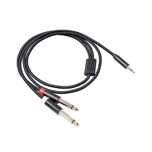 Produktbild: Housoutil 1Stk Stereo-Audiokabel lichtwellenleiter optical audio cable vcr Headset-Splitterkabel Audiokabelanschluss Audiosignalkabel Draht aus Aluminiumlegierung Spieler Zubehör Gitarre