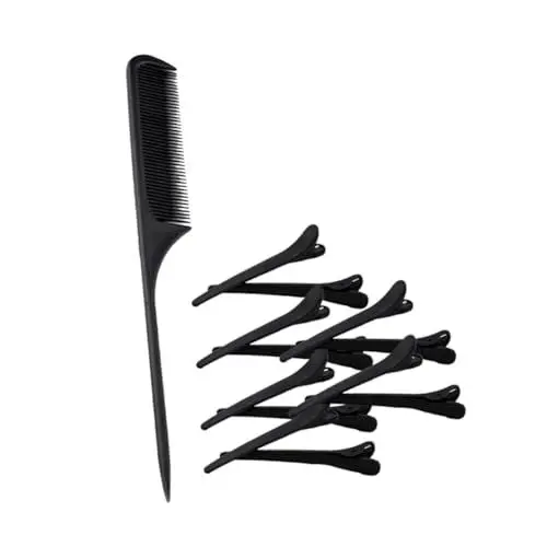 Produktbild: Housoutil 1 Spikes mit dichten Zähnen Feiner Zahnkamm Alligator-Haarspangen Schwanzkamm Frauenhaar Haarpflegekamm Styling-Schnittclip Kämme Haar stilvoller Kamm Mode Haare hoch