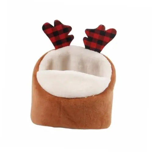 Produktbild: Housoutil 1stk Hamsternest Kleines Tierbett Tasche Für Hamsterschlafsack Nesthaus Für Hamster Weihnachtshamsterversteck Käfigbett Für Hamster Haustier Samt Plüschnest