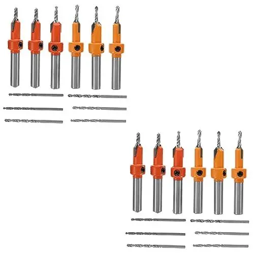Produktbild: Housoutil 24 Stk Senkbohrer Bohrer Aus Aluminiumlegierung Stufenbohrer Korken Reibahle Sechskantbohrer Wandbohrer Spiralschneider Mittelschlag Stecker Arbeit Hochgeschwindigkeitsstahl Holz