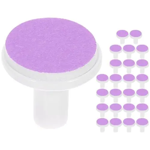Produktbild: Housoutil 24 Stück Elektrische Nagelfeile Baby-Ersatzpads, Violettes Baby-Nagelfeile Elektrische Ersatz, Gefrostete Baby-Nagelknipserklingen, Geeignet Für Standard-Baby-Nagelfeilen Ab 12 Monaten