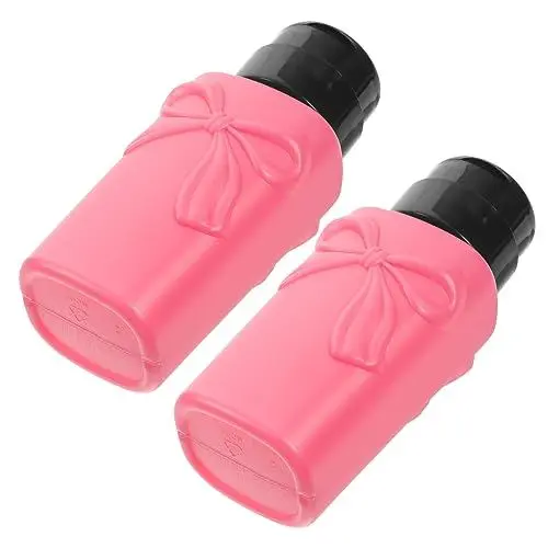 Produktbild: Housoutil 2 Stück Nagellackentferner-pumpflaschen Reisegröße Hautpflegespender Schmetterlingsclip für Make-up Nagellackentfernung