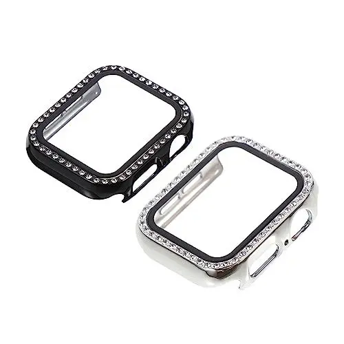 Produktbild: Housoutil 2 STK Uhrengehäuse Full-Cover-Fall schützende Uhrenabdeckung Bildschirmschutz für Computer smartwatch schutzfolie Uhrenschutz robuste Uhrenhülle Smartwatch-Gehäuse Strasssteine